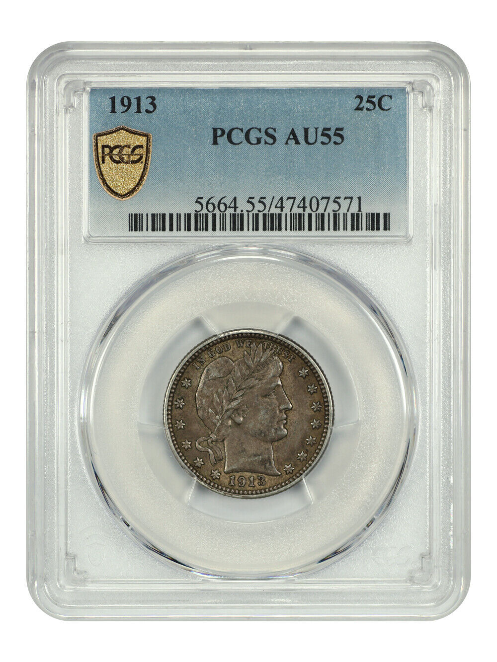 1913 25C PCGS AU55