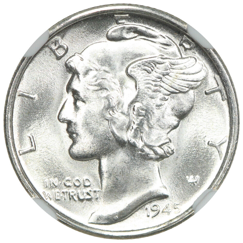 1945-S 10C NGC/CAC MS67 - Mercury Dime