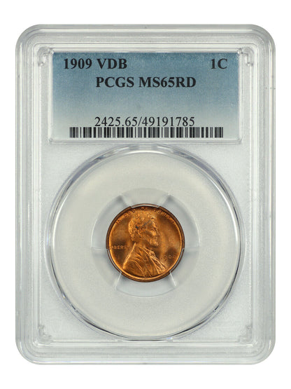 1909 VDB 1C PCGS MS65RD - Lincoln Cent (Wheat Reverse)