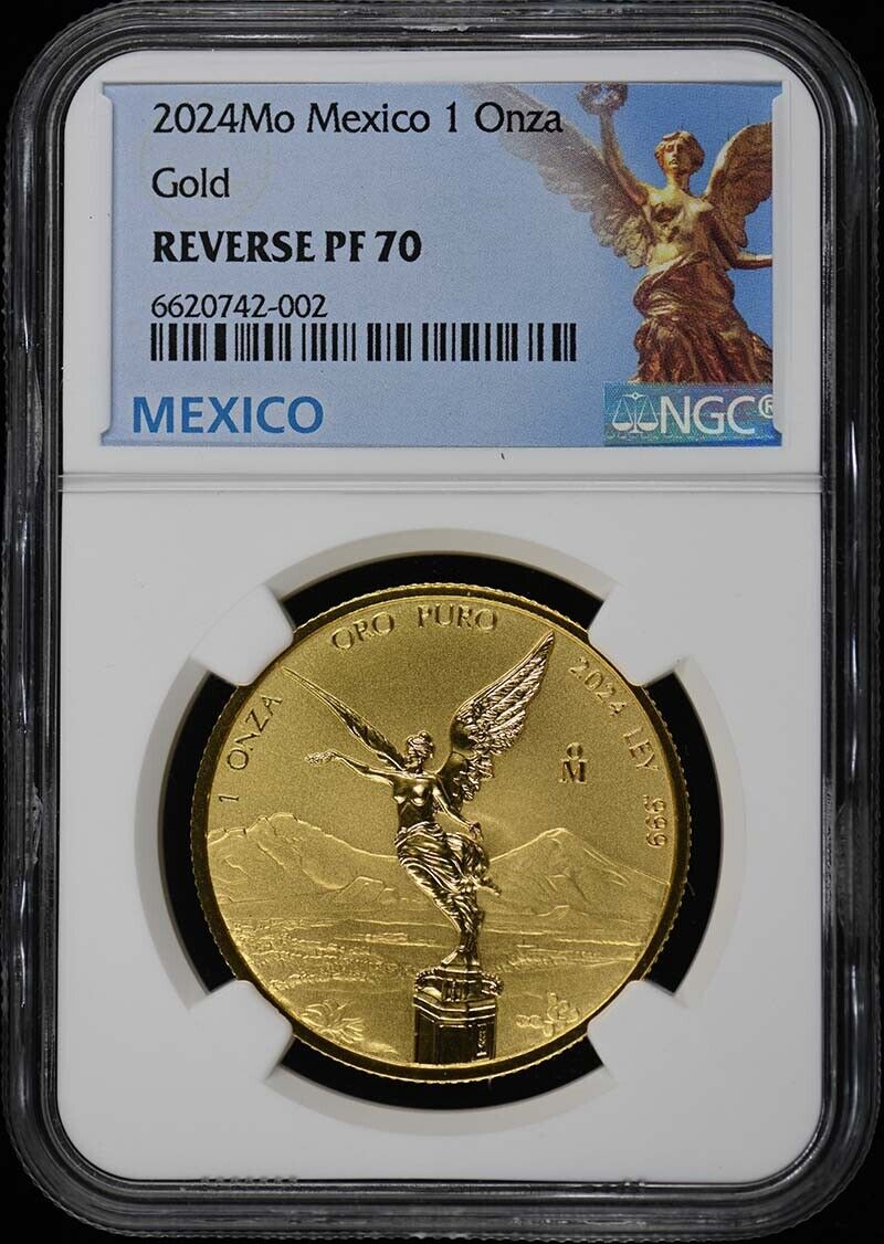 2024 Mo Mexico 1 Onza Gold Libertad NGC Reverse PF70