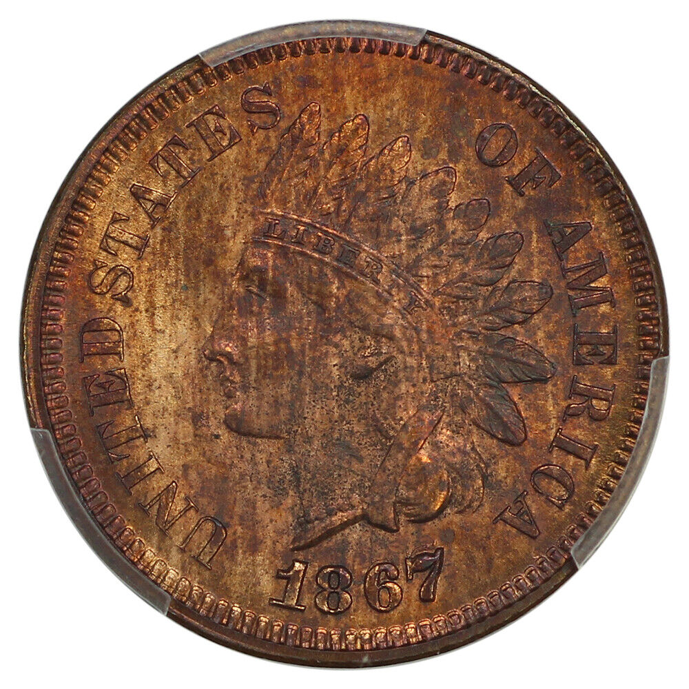 1867/67 1C PCGS MS63RB