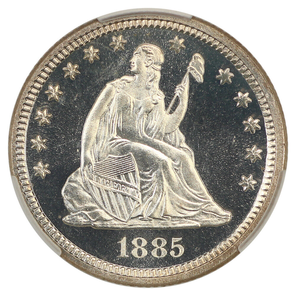 1885 25C CACG PR67+CAM ex: D.L. Hansen - Liberty Seated Quarter