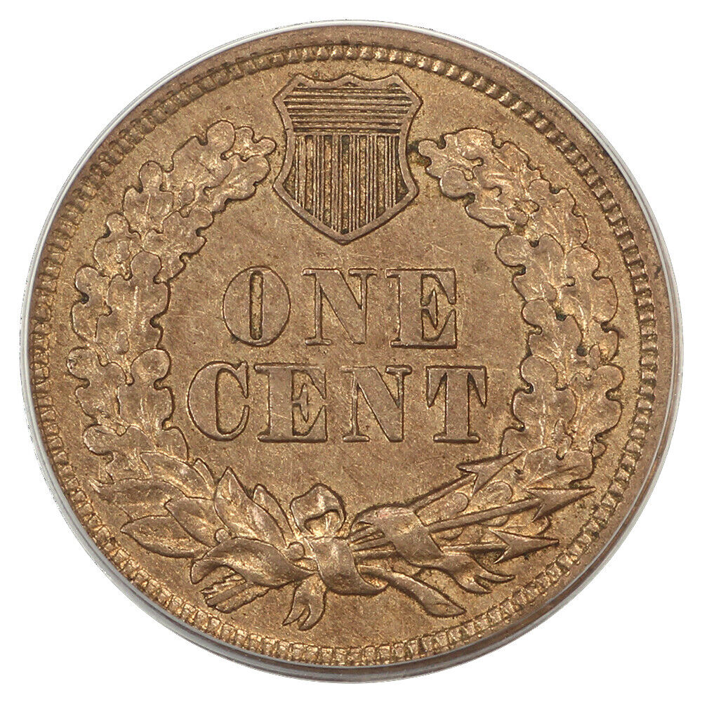 1864 1C PCGS AU58 (Copper-Nickel) - Indian Cent - Final Year Copper-Nickel Issue