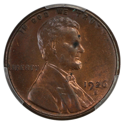 1926-S 1C PCGS MS63BN - Lincoln Cent (Wheat Reverse)