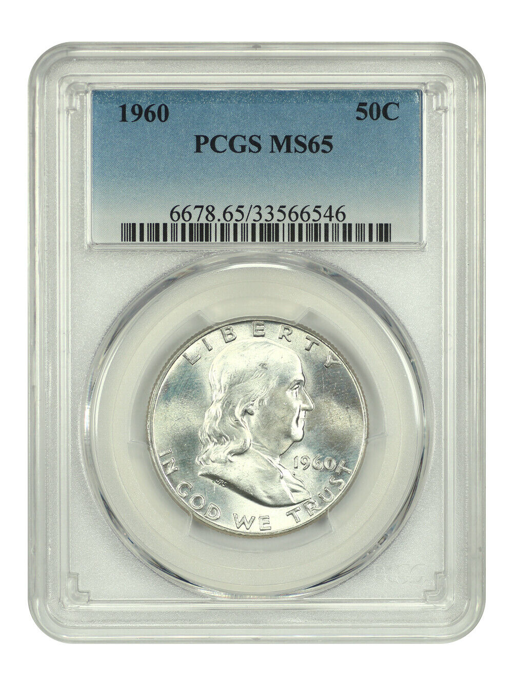 1960 50C PCGS MS65 - Franklin Half Dollar