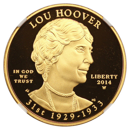 2014-W $10 Lou Hoover NGC PR70DCAM