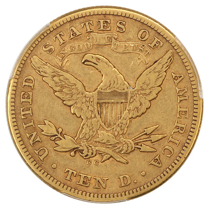 1873-CC $10 PCGS/CAC VF35 - Liberty Head $10 - Rare Date