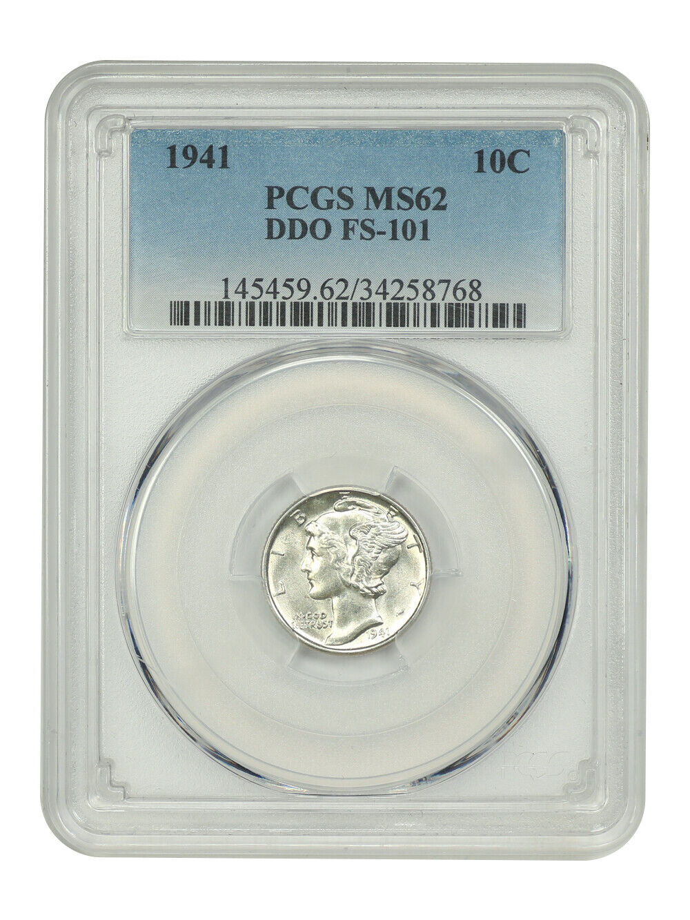 1941 10C PCGS MS62 (DDO, FS-101)