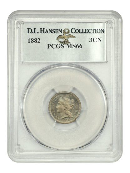 1882 3CN PCGS MS66