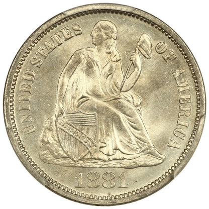 1881 10C PCGS MS66+ ex: D.L. Hansen