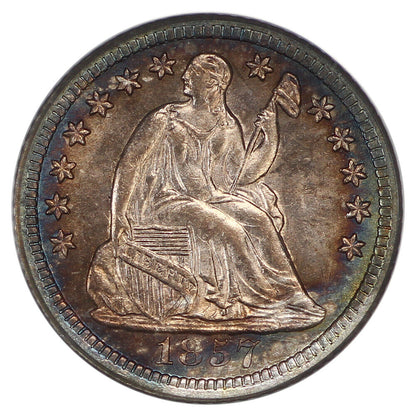 1857-O H10C PCGS MS64 - Liberty Seated Half Dime