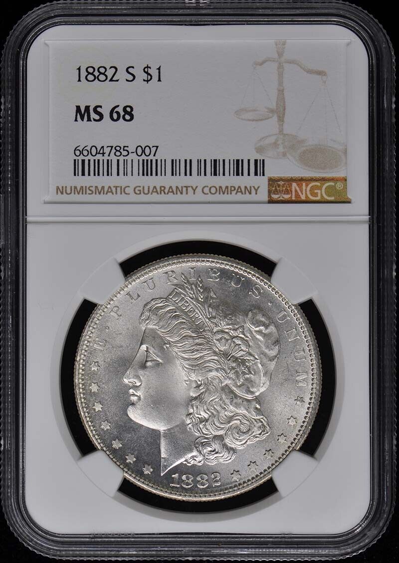 1882-S Morgan Dollar S$1 NGC MS68