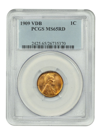 1909 VDB 1C PCGS MS65RD - Lincoln Cent (Wheat Reverse)