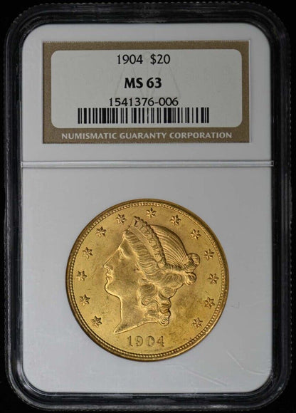 1904 Liberty Double Eagle Type 3 $20 NGC MS63