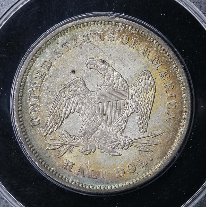 1839 50C Drapery Liberty Seated Half Dollar PCGS MS64 (CAC) Rattler