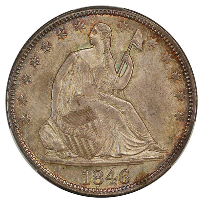 1846 50C CACG MS64+ (Tall Date) ex: D.L. Hansen - Liberty Seated Half Dollar