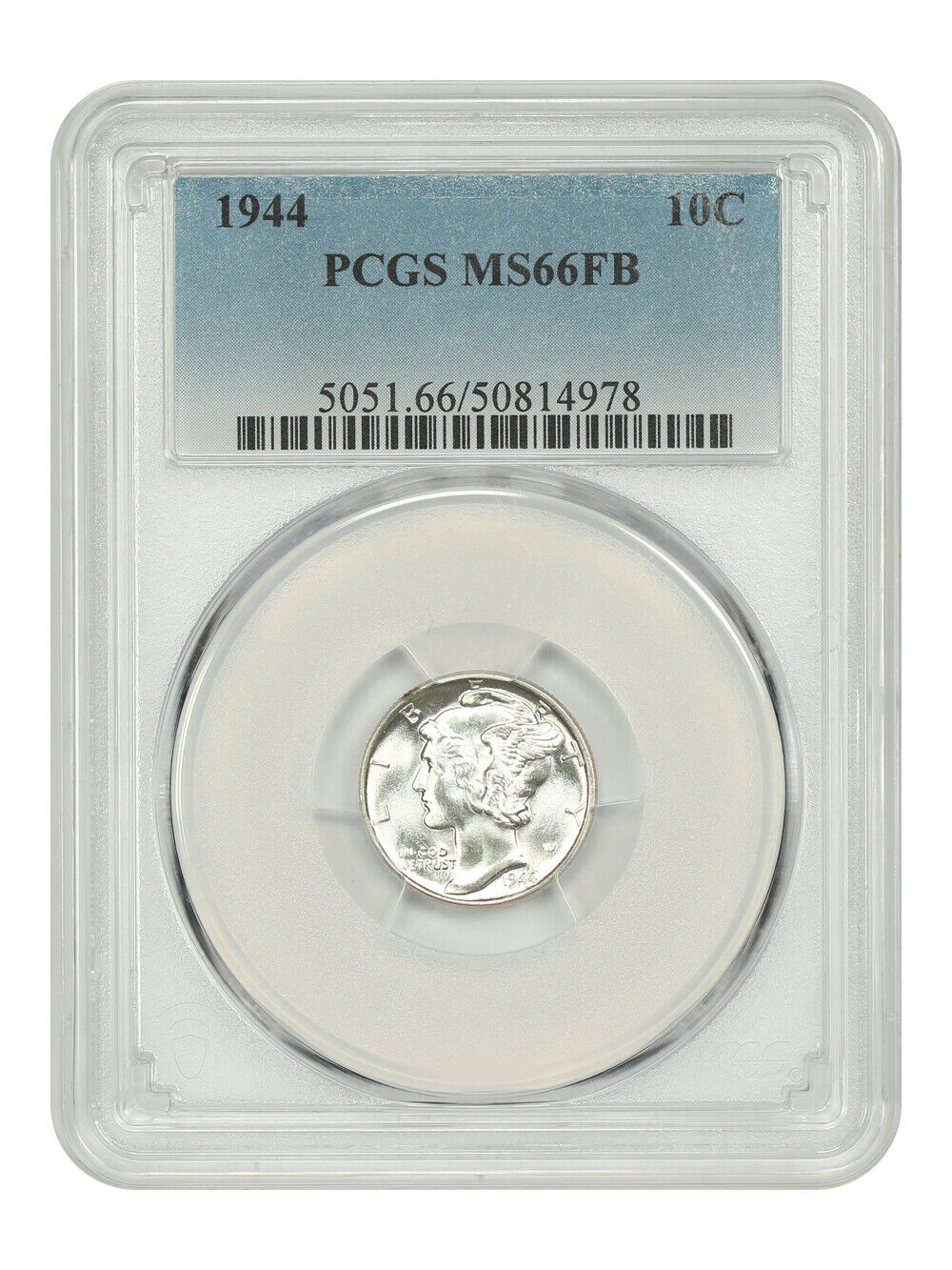 1944 10C PCGS MS66FB - Mercury Dime