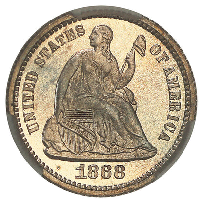 1868 H10C CACG PR66CAM ex: D.L. Hansen - Liberty Seated Half Dime