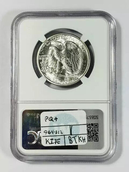 1944 S Walking Liberty Half Dollar NGC MS-66+ Very Premium Quality! Sight White