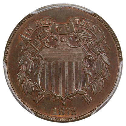 1872 2c PCGS/CAC MS65 BN ex: D.L. Hansen