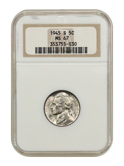 1945-S 5C NGC MS67