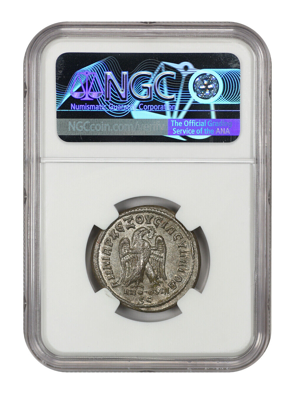 Ancient Roman: Philip II (AD 247-249) BI Tetradrachm NGC Choice AU