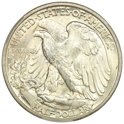 1946-D 50C CACG MS65 - Walking Liberty Half Dollar