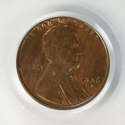 1926 S LINCOLN WHEAT CENT PENNY 1C PCGS & CAC CERTIFIED MS 63 RB MINT UNC (729)