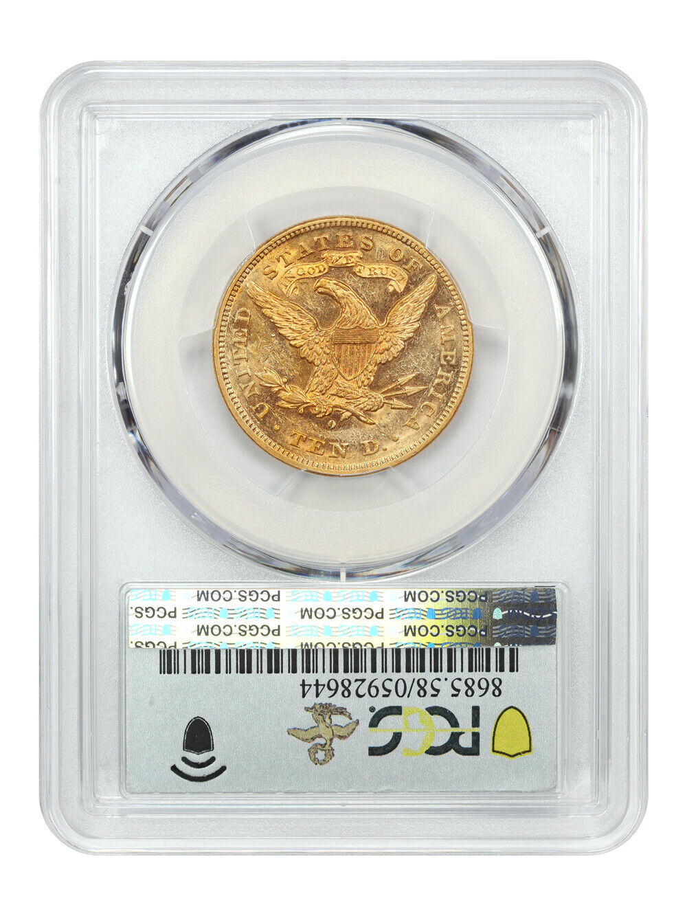 1879-O $10 PCGS/CAC AU58 ex: D.L. Hansen