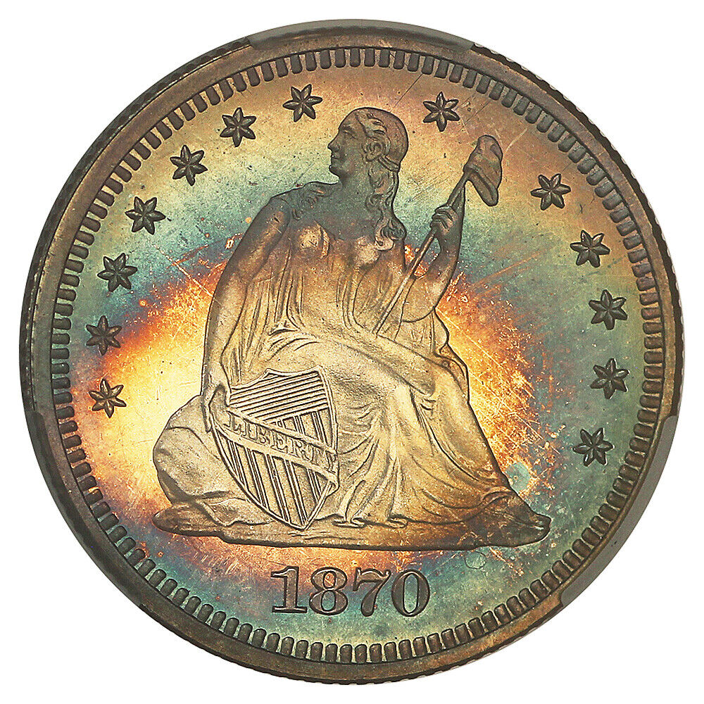 1870 25C CACG PR67 ex: D.L. Hansen - Liberty Seated Quarter