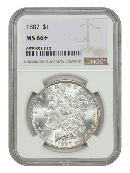 1887 $1 NGC MS66+ - Morgan Dollar