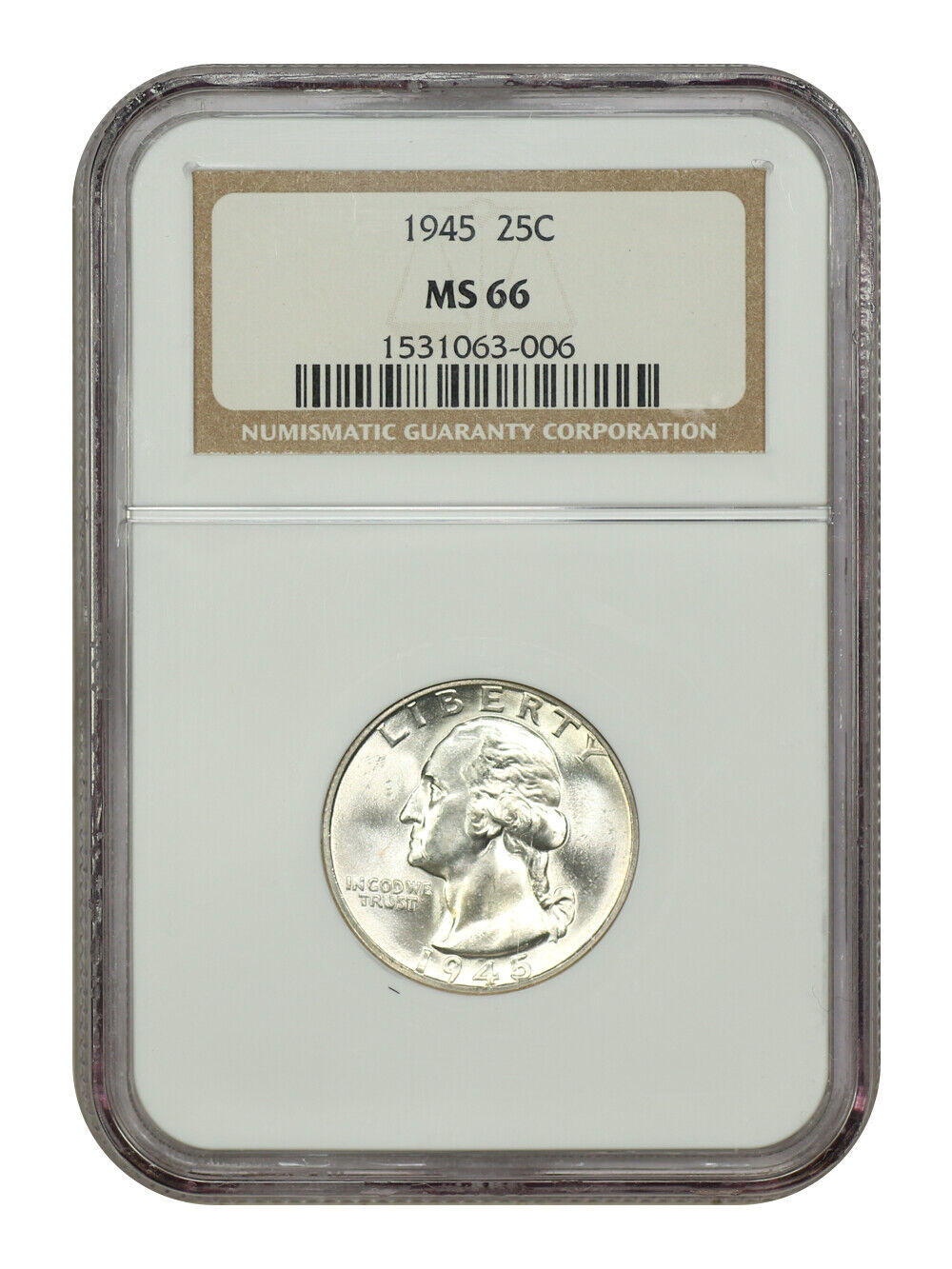 1945 25C NGC MS66 - Washington Quarter