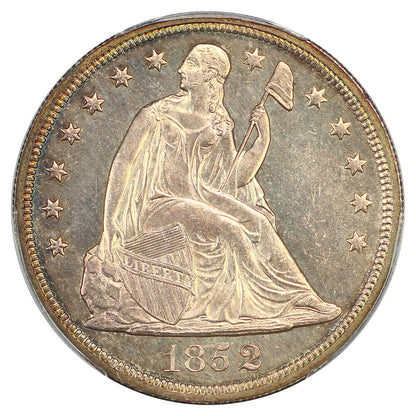 1852 $1 PCGS/CAC MS63+ ex: D.L. Hansen