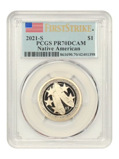 2021-S $1 Native American PCGS Proof 70 DCAM (First Strike)