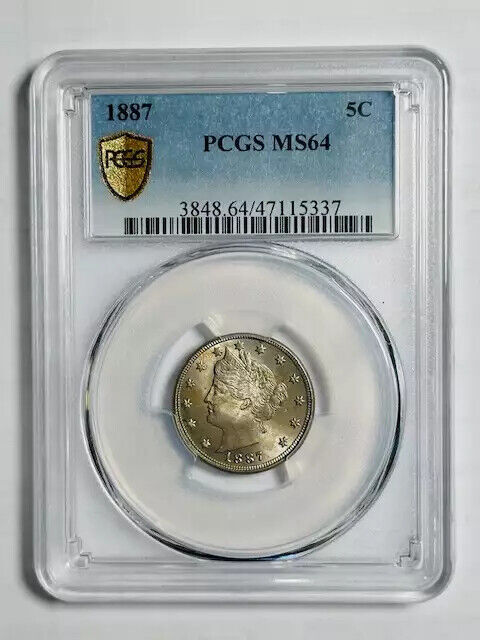 1887 P Liberty Head Nickel PCGS MS-64