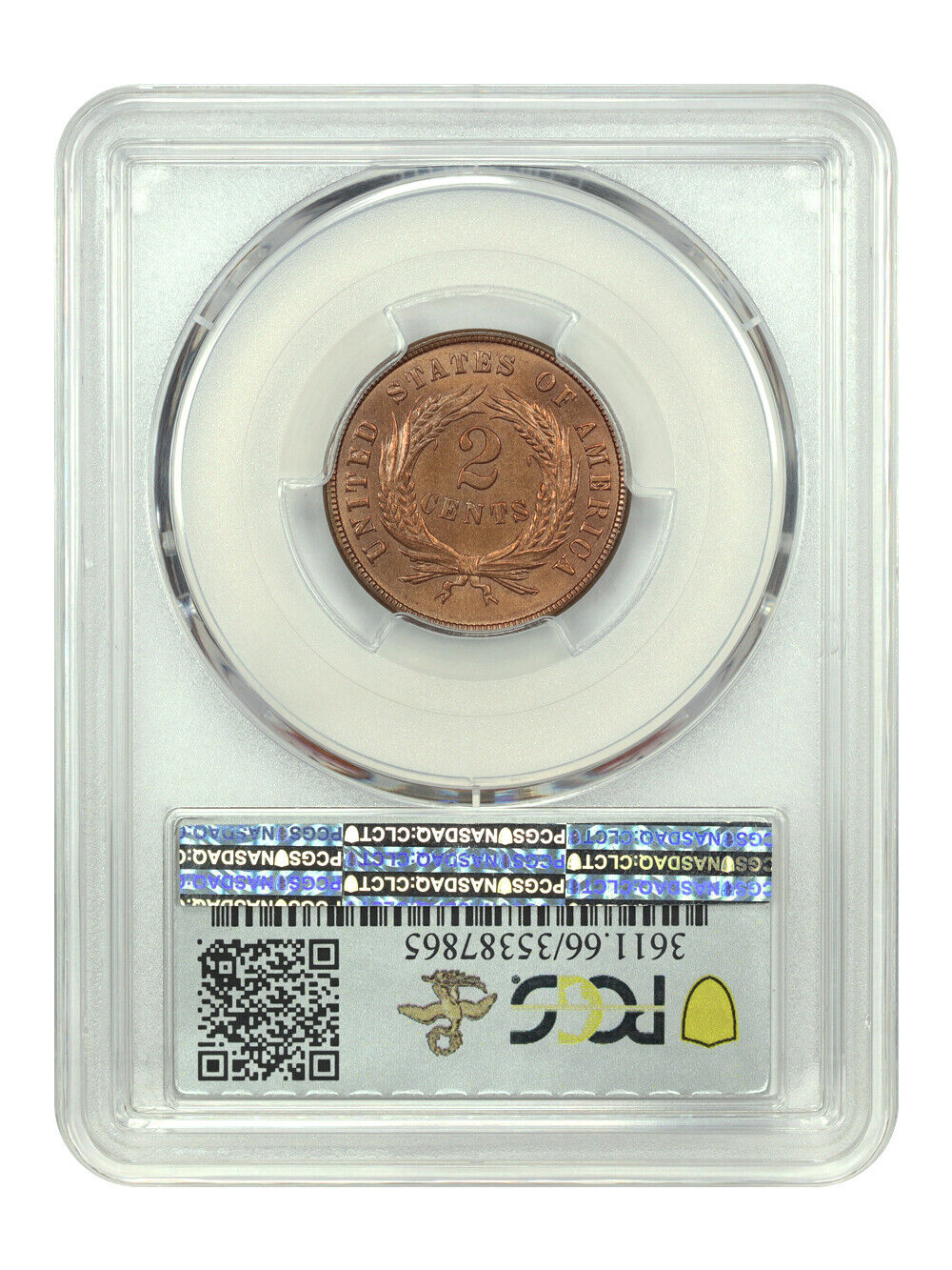 1871 2C PCGS MS66RD ex: D.L. Hansen