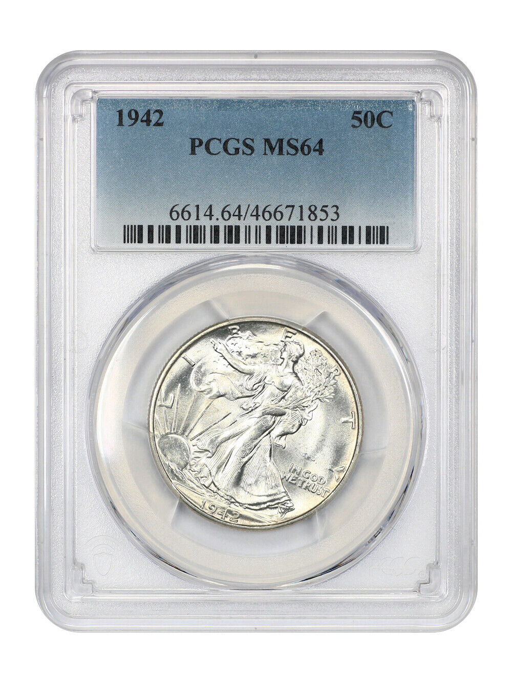 1942 50C PCGS MS64