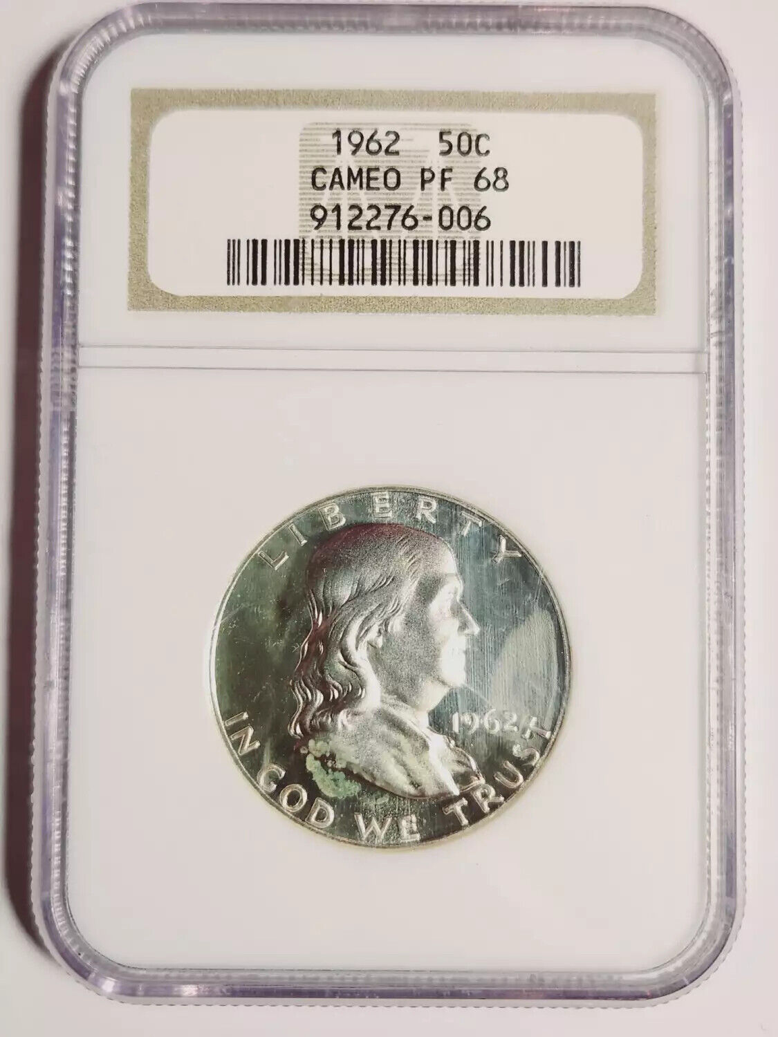 1962 P Franklin Half Dollar NGC PF-68 CAMEO