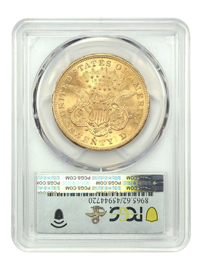 1872-S $20 PCGS MS62 ex: D.L. Hansen