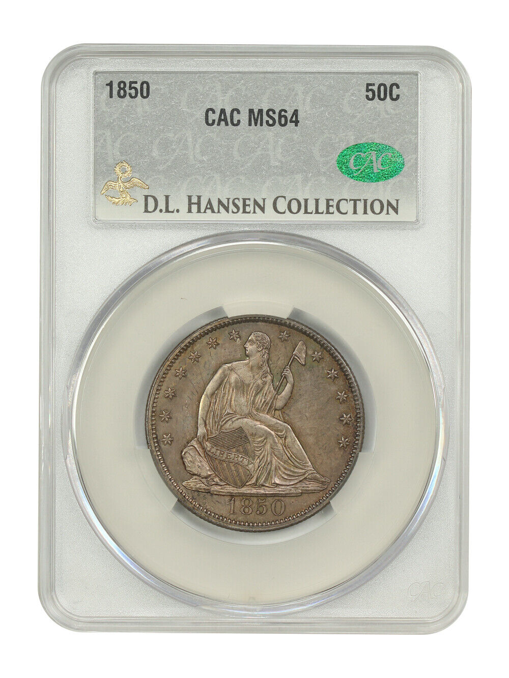 1850 50C CACG MS64 ex: D.L. Hansen - Liberty Seated Half Dollar