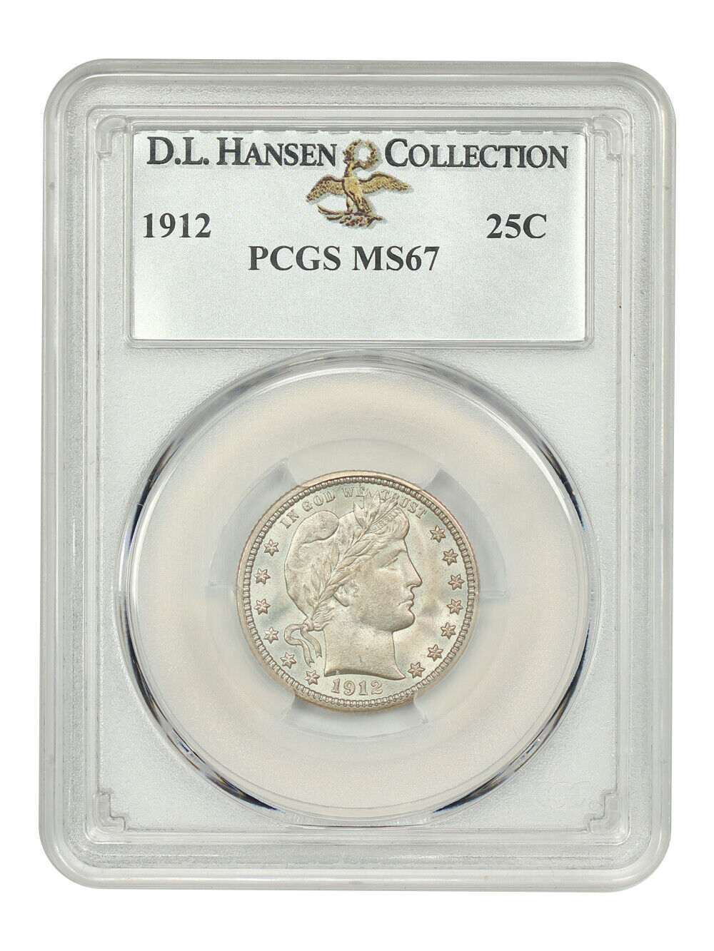 1912 25C PCGS MS67 ex: D.L. Hansen