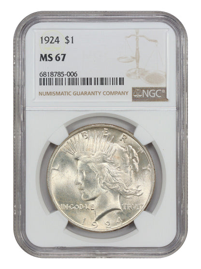 1924 $1 NGC MS67 - Peace Dollar