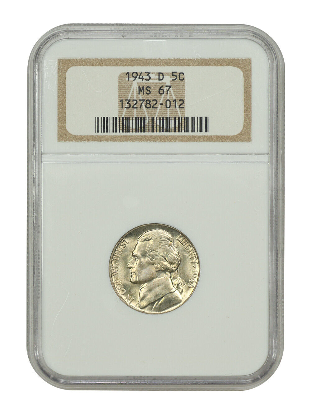 1943-D 5C NGC MS67 - Jefferson Nickel