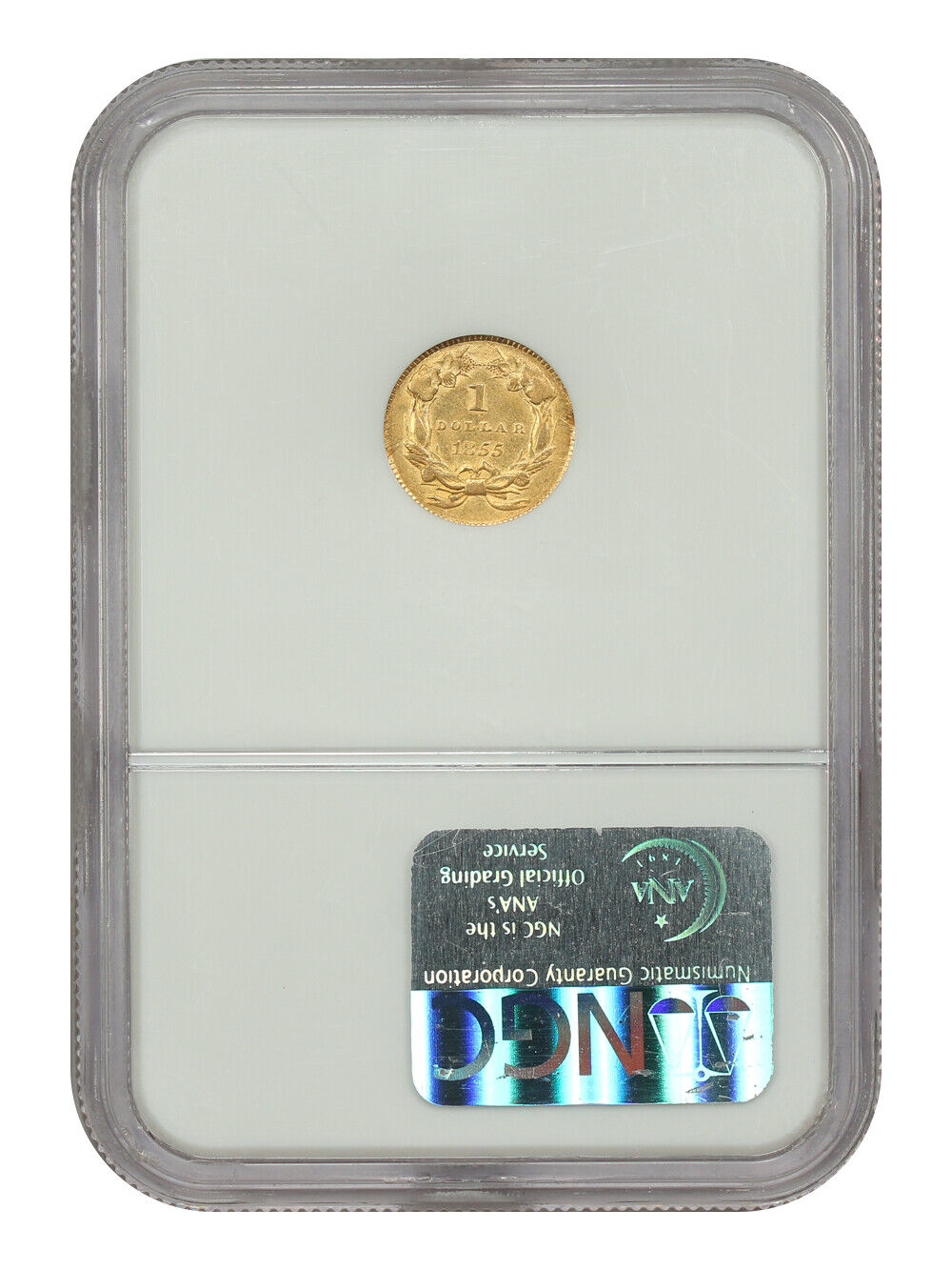 1855 G$1 NGC AU55 - Gold Dollar - Popular & Scarce Type 2 Gold Dollar