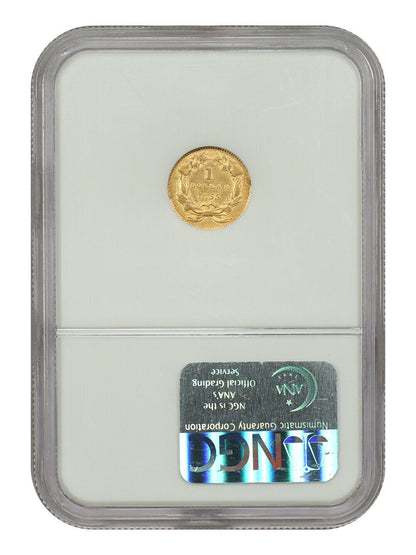 1855 G$1 NGC AU55 - Gold Dollar - Popular & Scarce Type 2 Gold Dollar