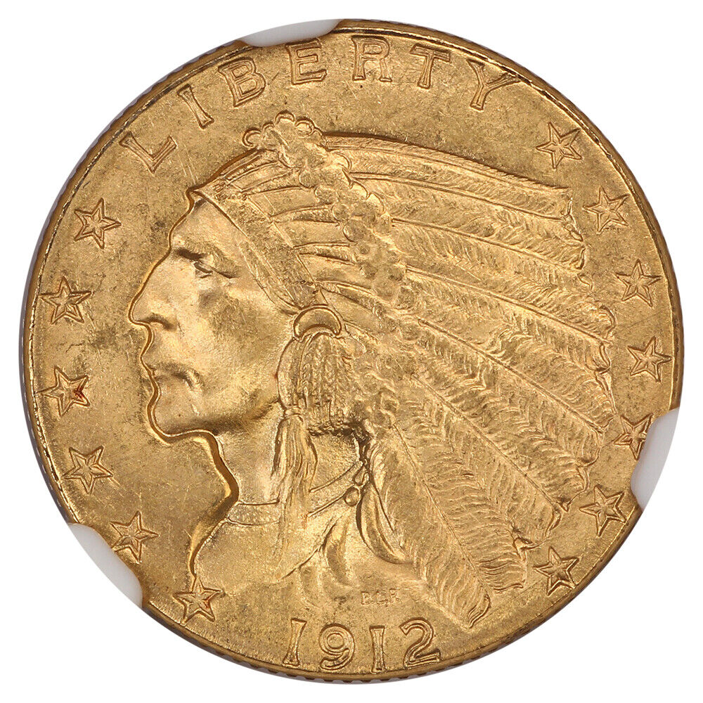 1912 $2.50 NGC/CAC MS64+ - Indian $2.5