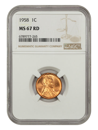 1958 1C NGC MS67RD