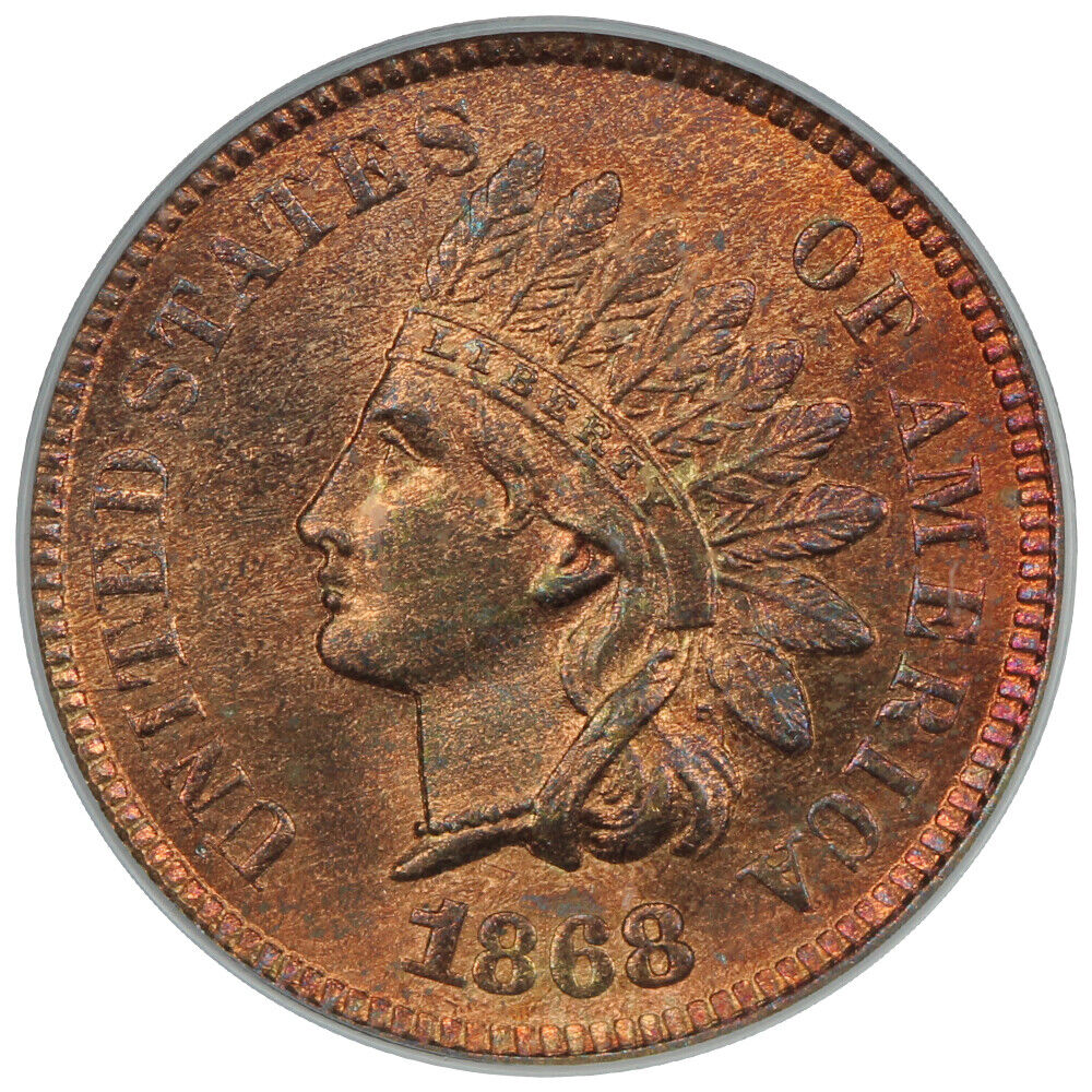 1868 1C PCGS/CAC MS64RD - Indian Cent - Better Date