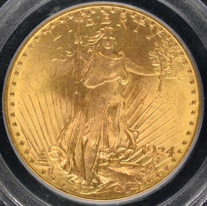 1924 $20 Saint Gaudens PCGS MS66