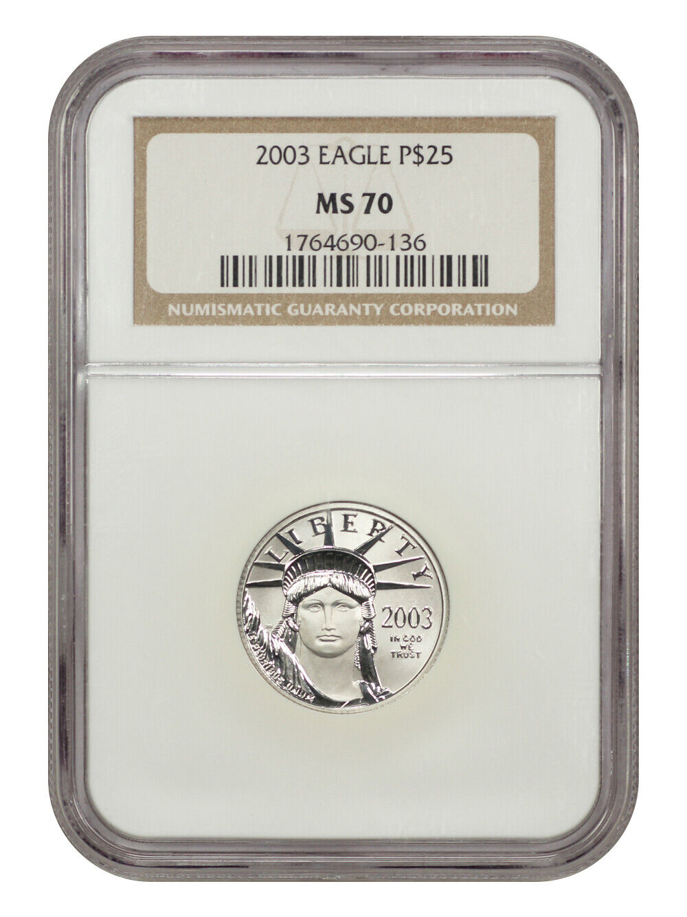 2003 $25 Statue of Liberty NGC MS70